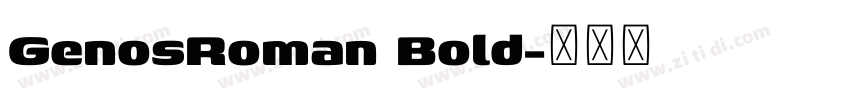 GenosRoman Bold字体转换
